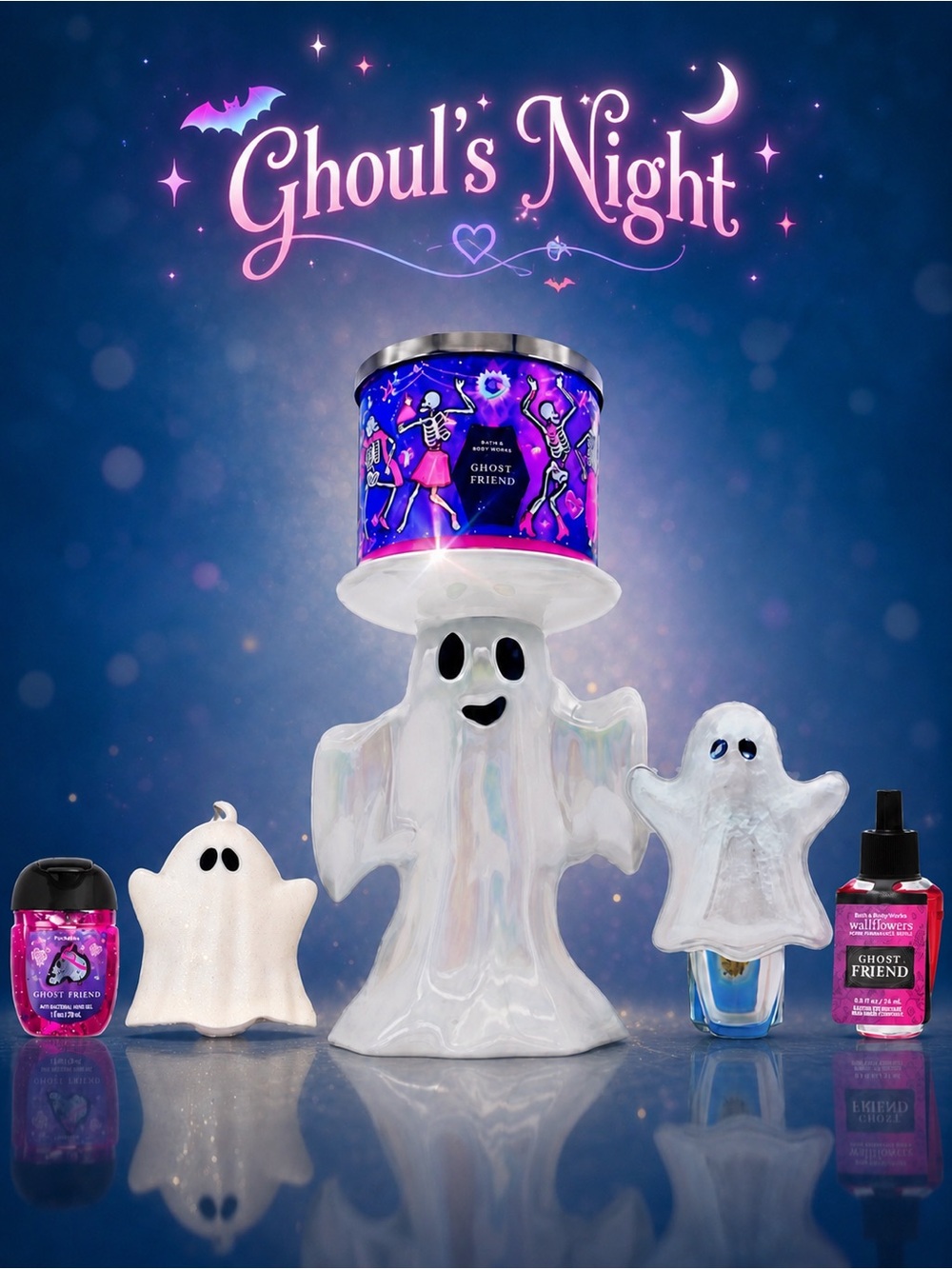 BBW 👻 Ghoul's Night 👻 Rare Ghost Halloween 6 Pc Gift Set NWT